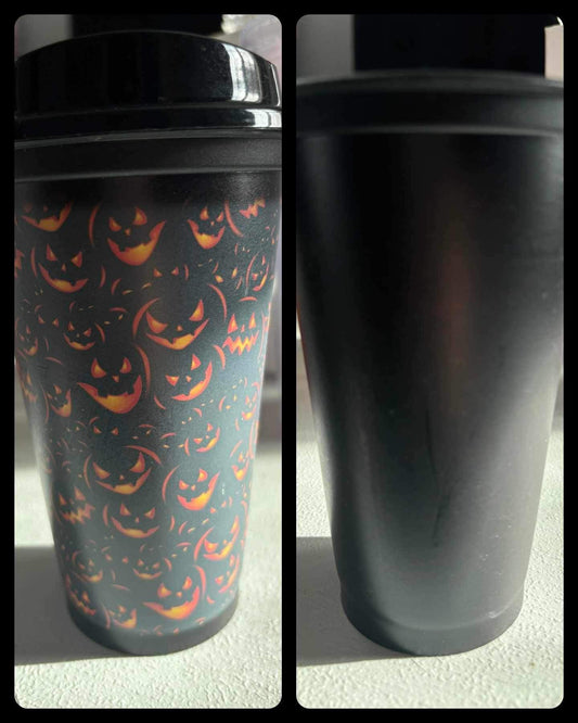 Colour changing Halloween travel coffee cup